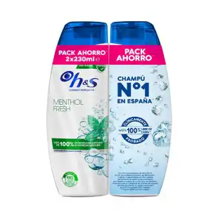 H & S Pack H&S Champú Anticaspa Menthol Fresh 100% Protección, 230 ml